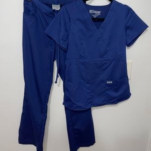 Grays anatomy navy scrubs set